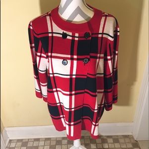 Tricolor knit jacket